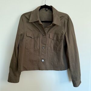 Women’s size medium Express khaki cropped shirt
